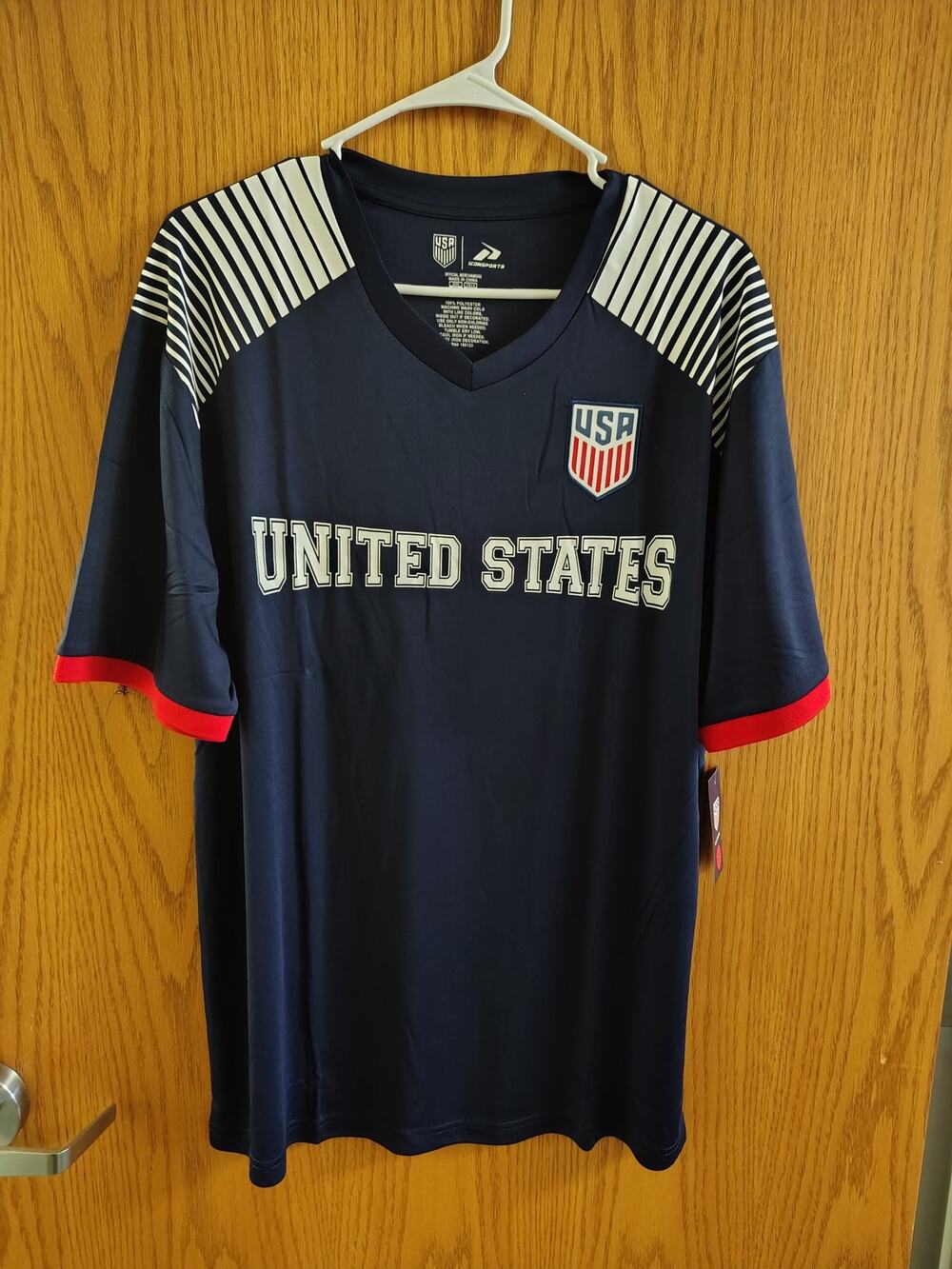 USA United States Soccer Jersey Mens XL Navy Icon Sports NWT